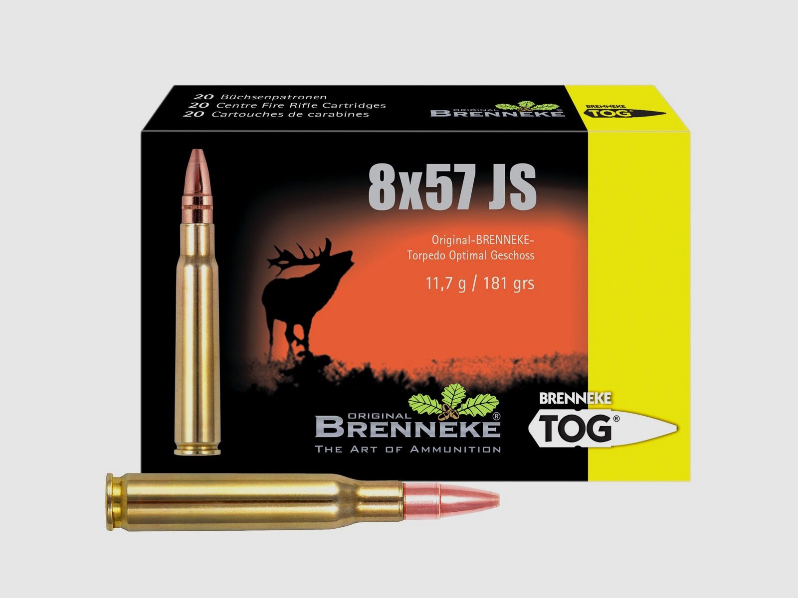 Brenneke 8×57 IS TOG 11,7g/181grs. – 20 Stk.