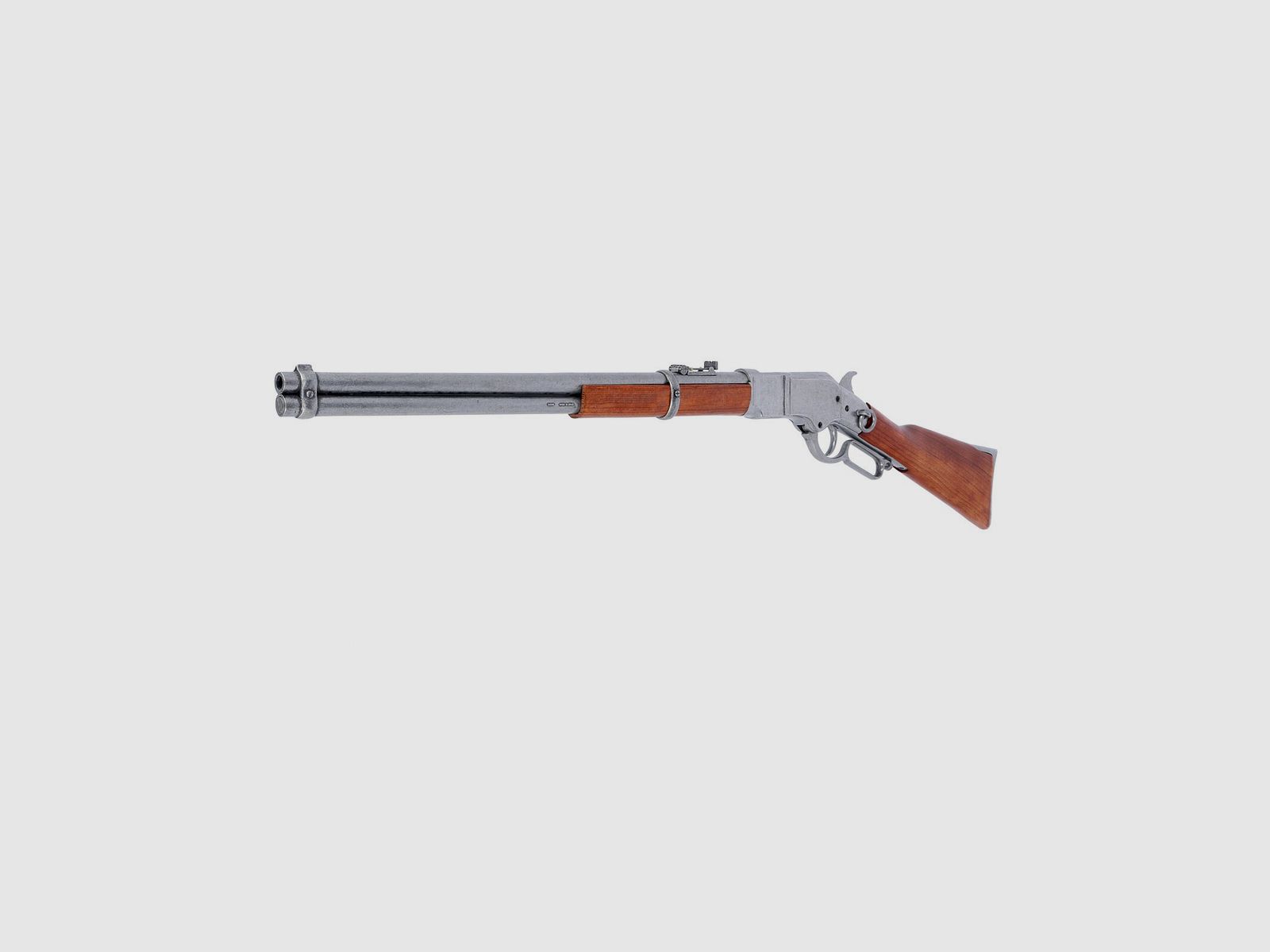 Denix Dekomodell Winchester Modell 66 Silberfarben - Holzschaft