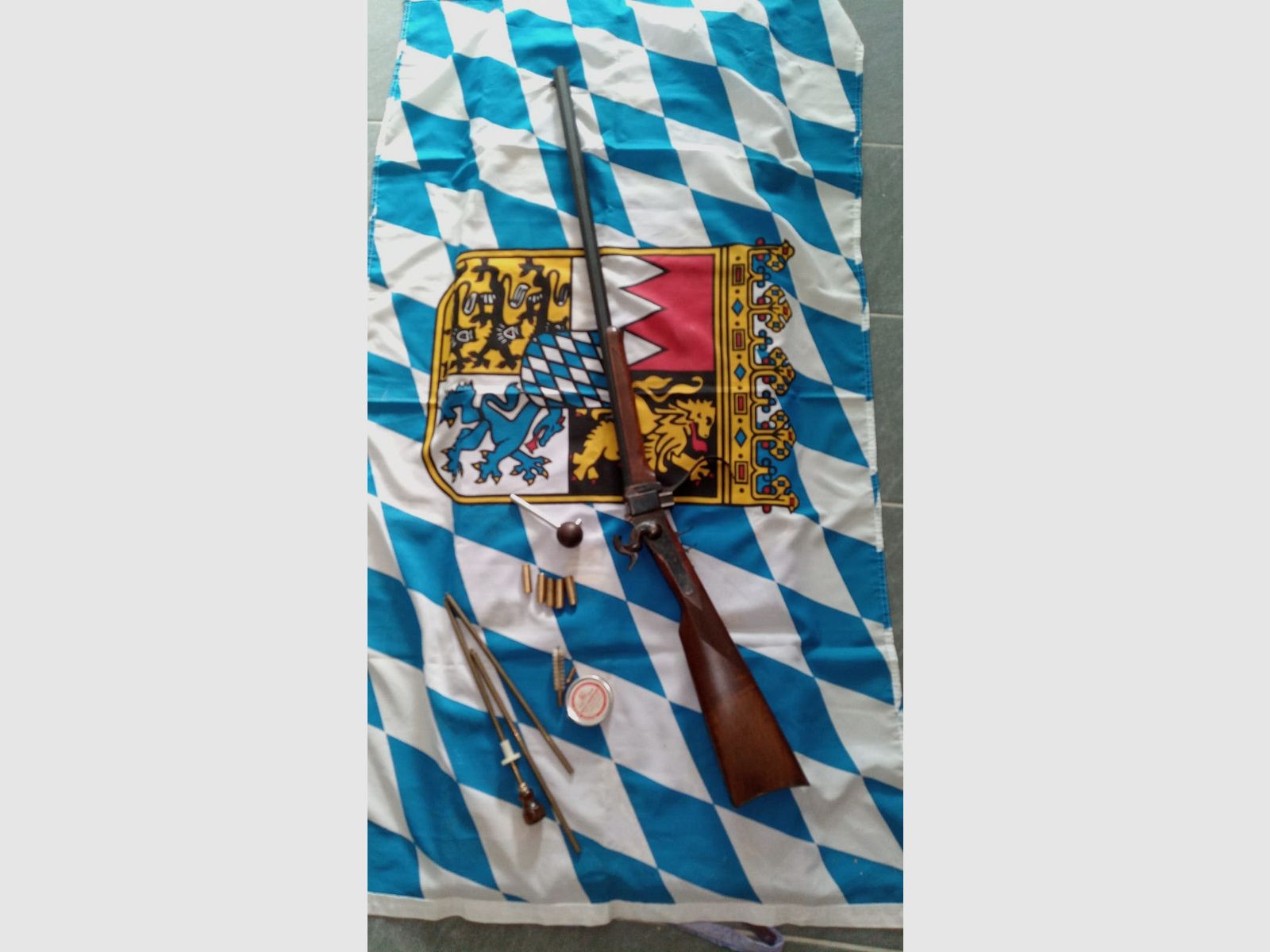 Pedersoli Perkussions-Hinterladergewehr Sharps Mod. 1859 Sniper 30" Kal.45/70 Perk. Länge: ca. 118cm Lauflänge: ca. 74,5cm, Gewicht: ca. 4,5kg