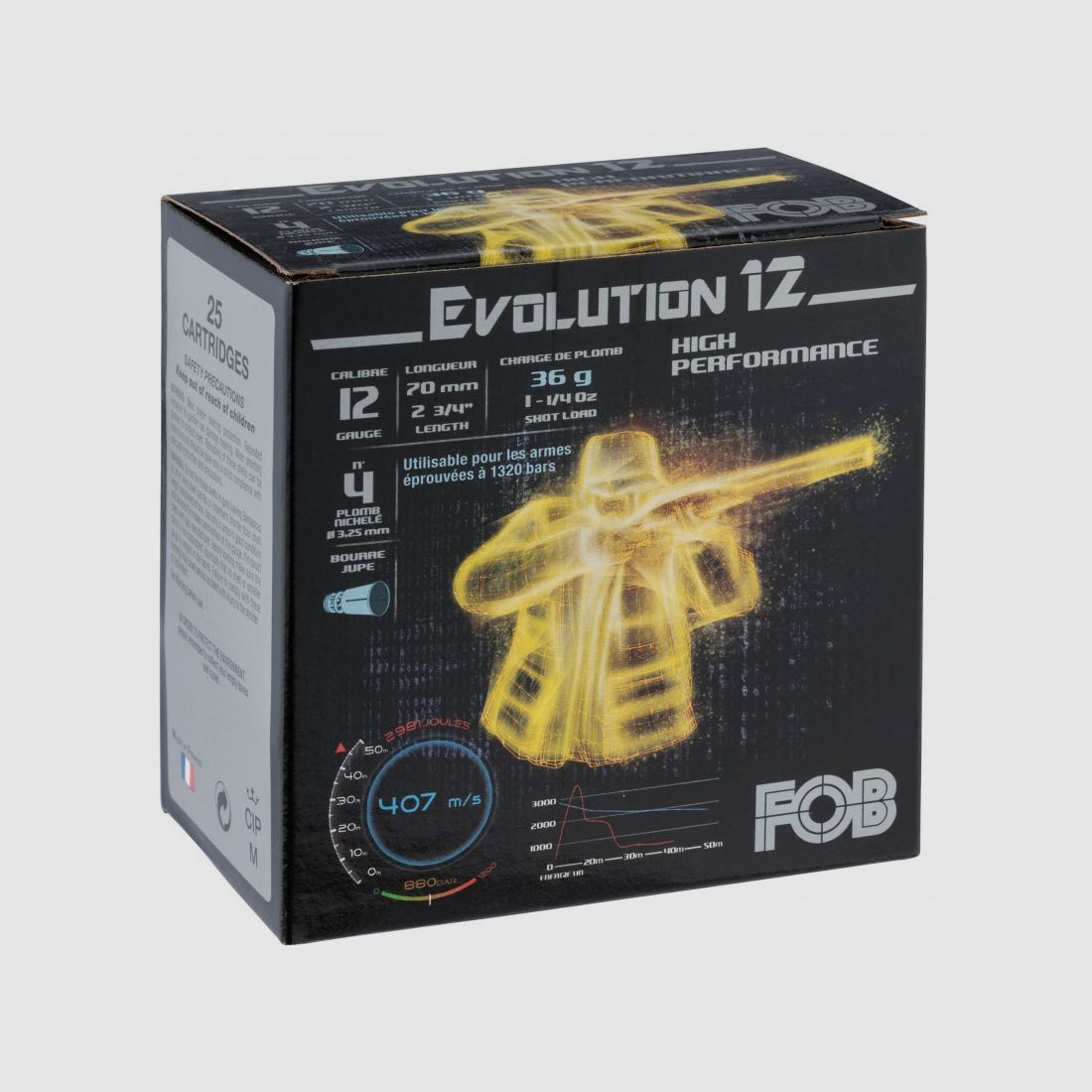 Fob Evolution 12 Patronen - Kal. 12/70 N°7