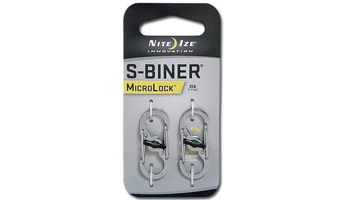 Nite Ize S-Biner MicroLock Carabiner - Steel - 2-Pack - LSBM-11-2R3, image 1 of 2