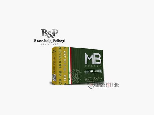 10 Cartridges B&P Tricolor 28 g Cal 20/67