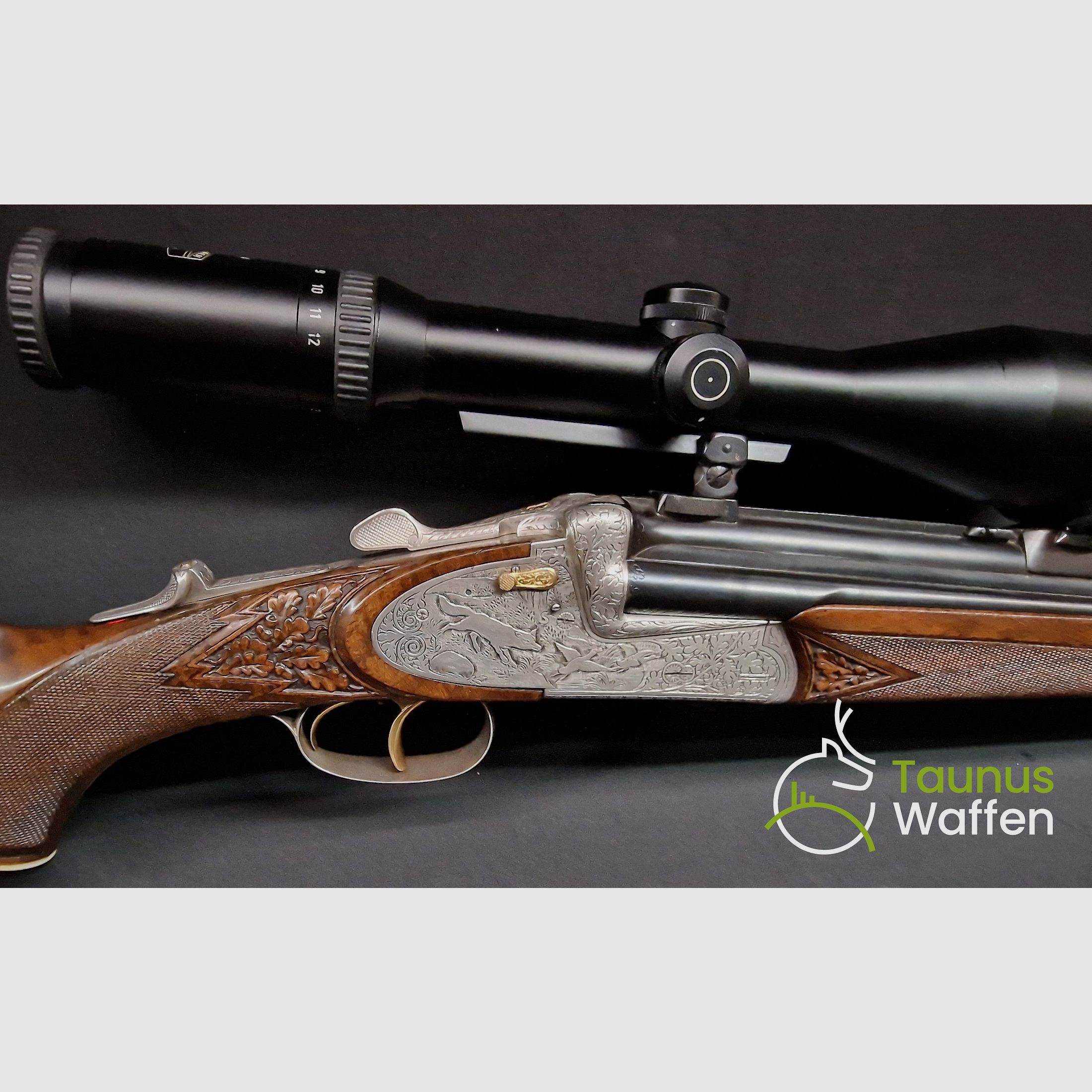 Triumphdrilling Bockdrilling Josef Just  Ferlach mit Bockdoppelbüchswechsellauf taunus-waffen.de