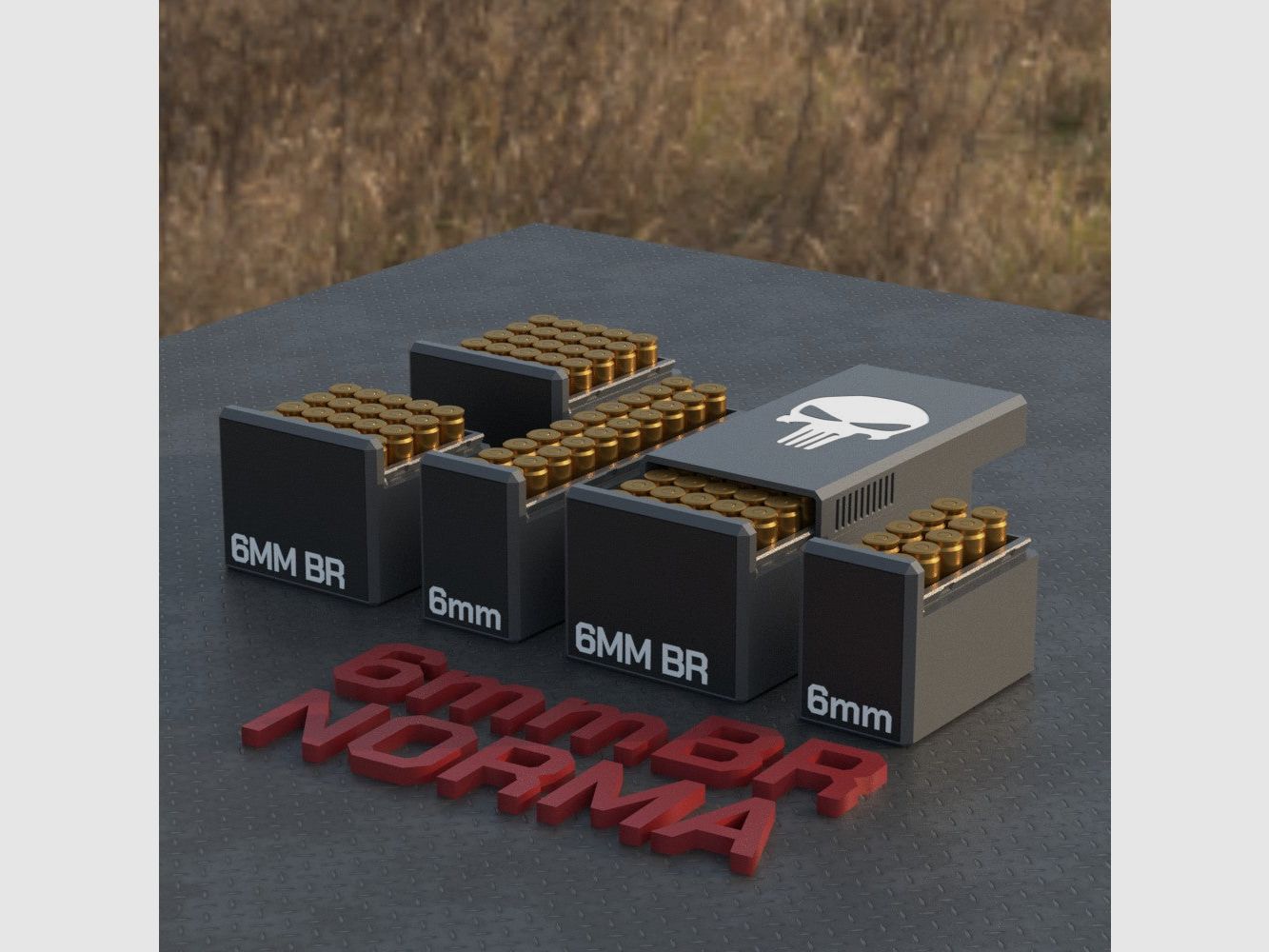 Filamelt Munitionsbox / Ammo Box 6mm BR Norma – Patronenbox für 50 Schuss, Made in Germany