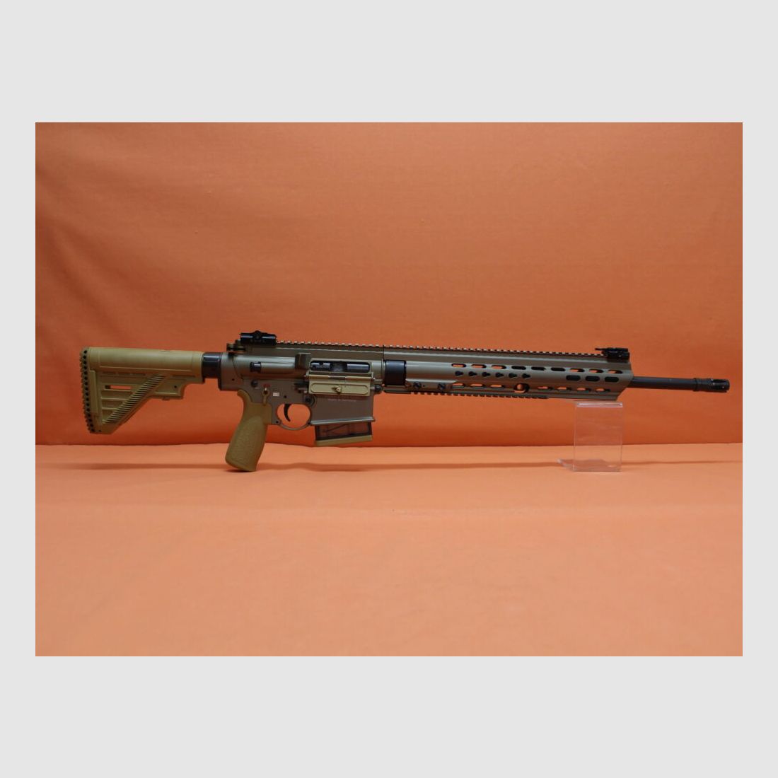 Heckler&Koch Ha. Geweer .308Win Heckler&Koch/H&K MR308 A3 20" loop RAL8000 HKey, Gas-piston-systeem HK417/G28