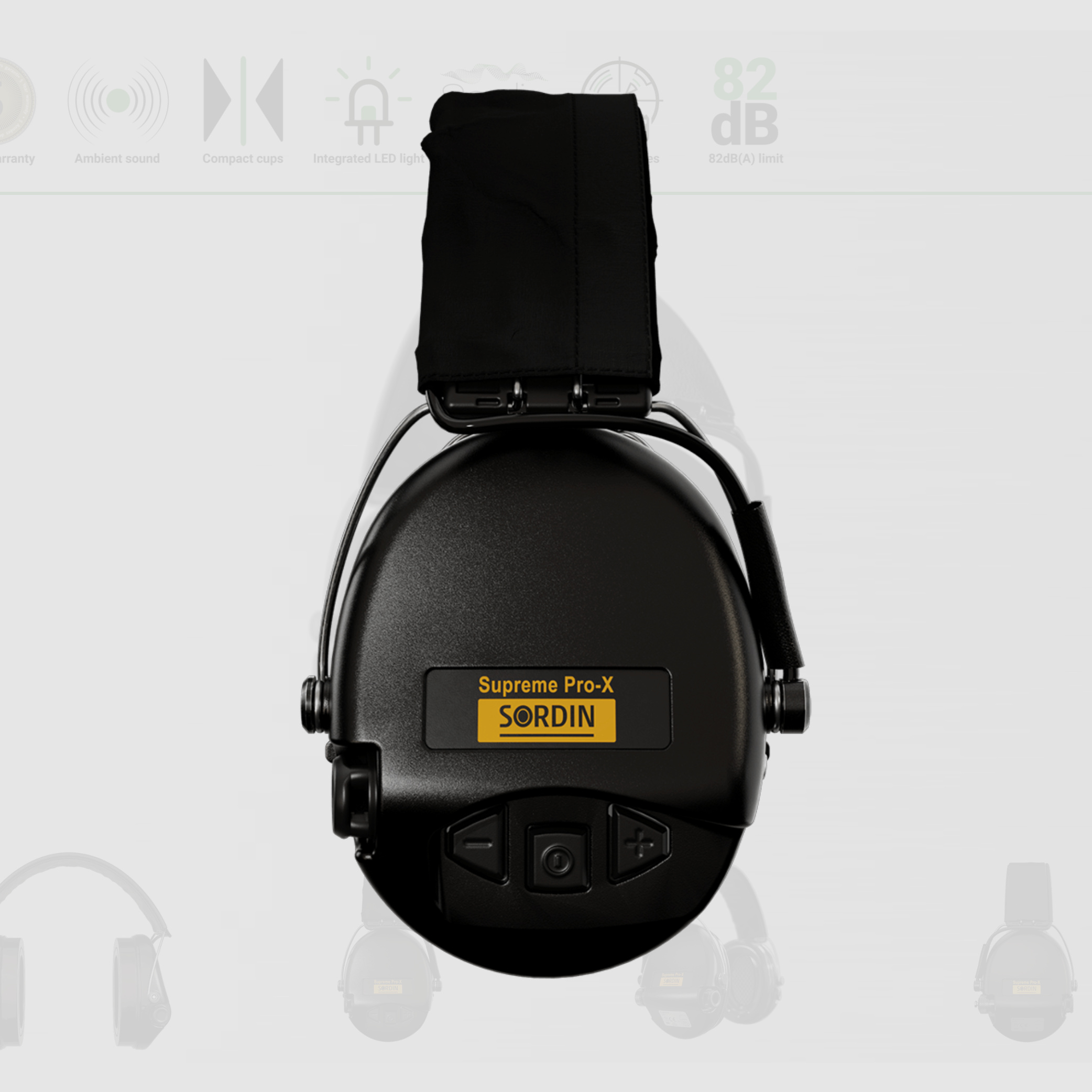 Sordin 75302-X-13-S Elektronischer Gehörschutz Supreme Schwarz Pro X LED Headband