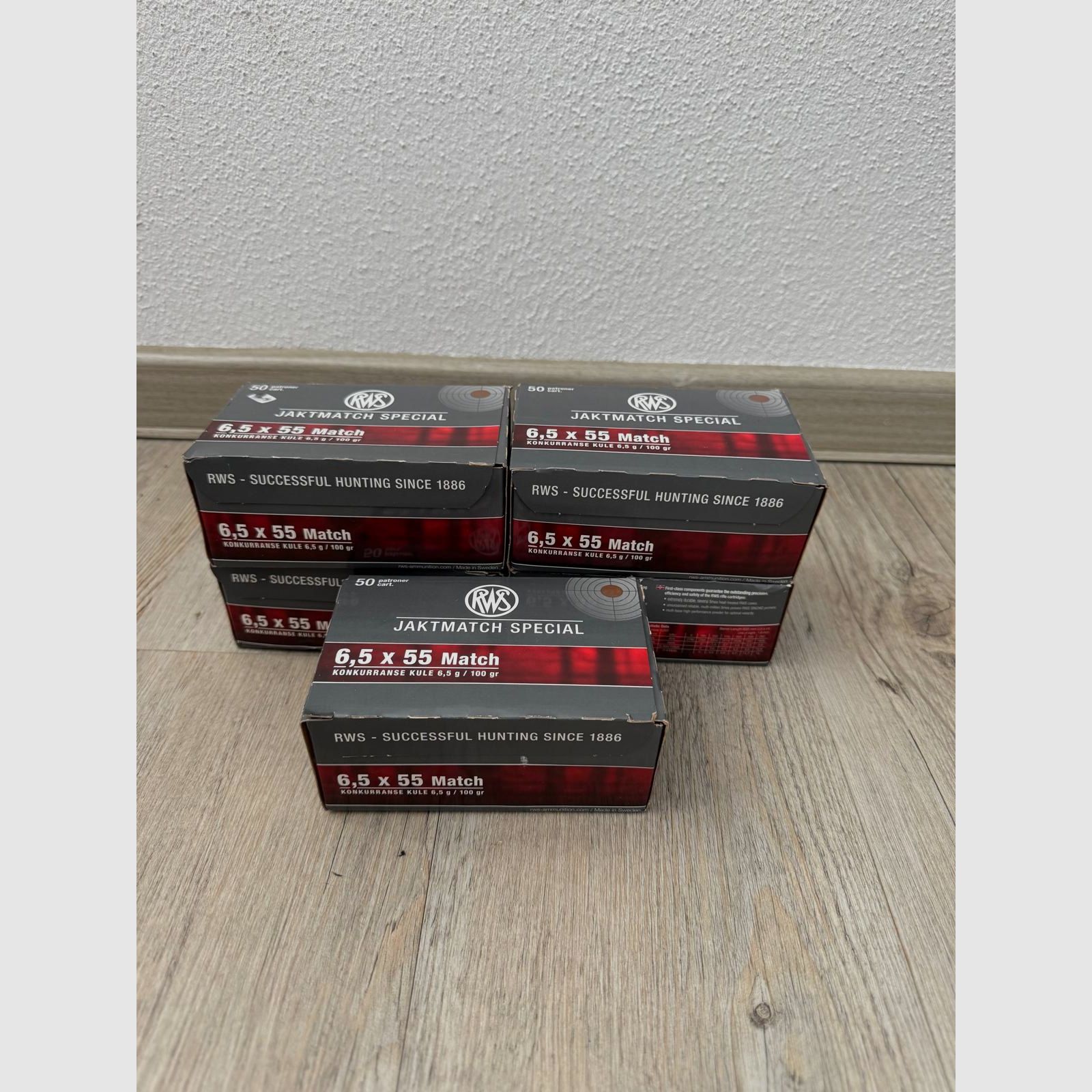 250 Schuss RWS Jaktmatch Special 6.5x55 100gr