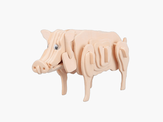 Holz 3D Puzzle Wildschwein