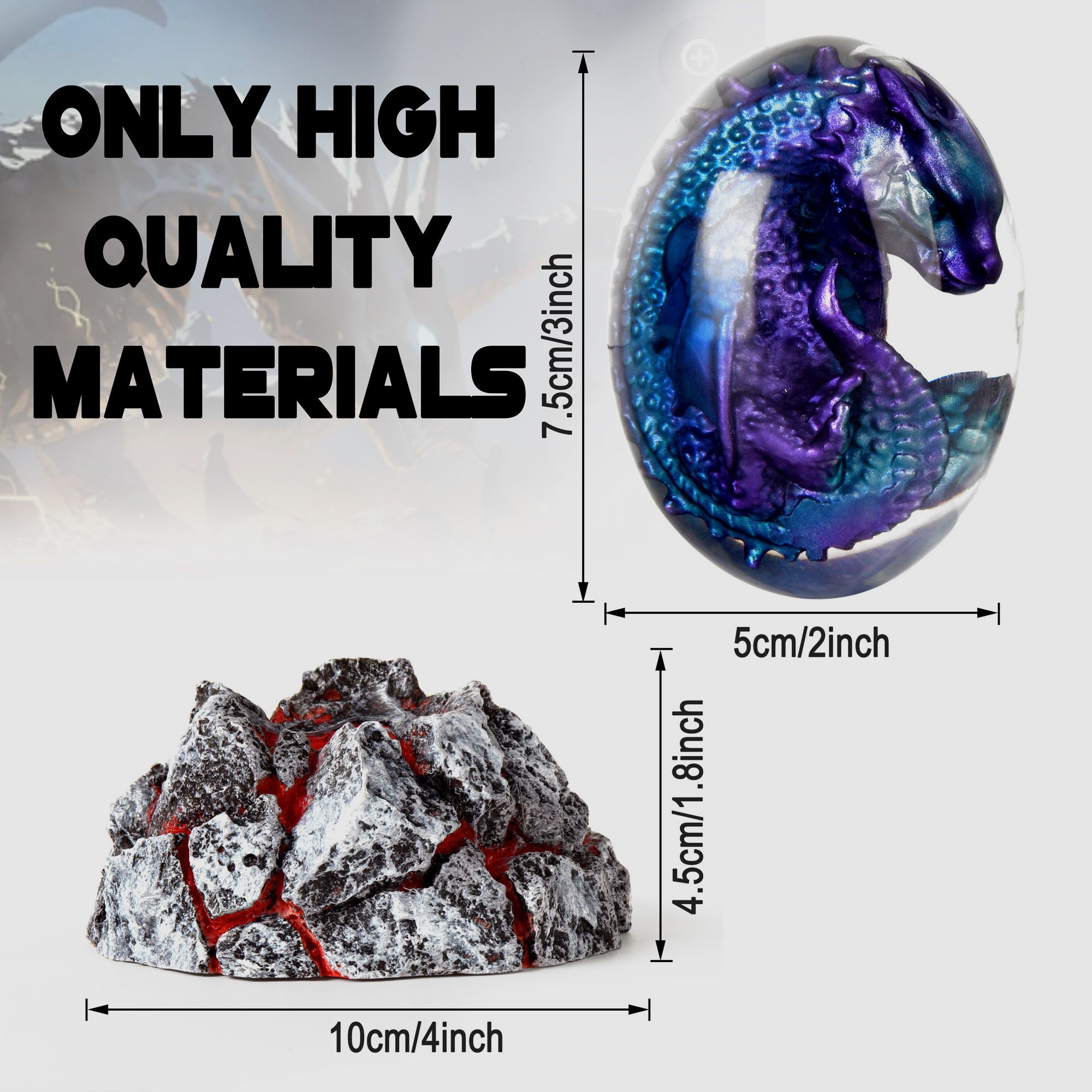 Lava Drachenei Lampe, blau | YLA-11735