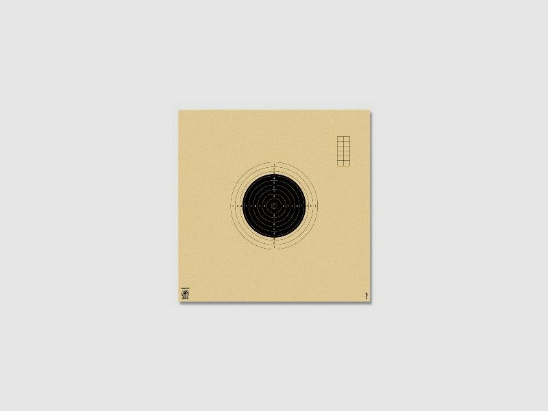 KK-Scheibe 50 m - fld. nummeriert, mit Schlitz