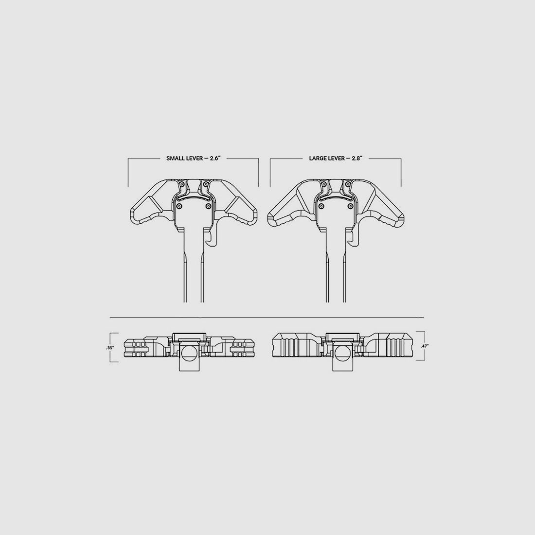 AERO PRECISION AR 308 LEVIER AMBIDEXTRE AERO PRECISION BREACH CHARGING HANDLE AMBI GRAND LEVIERS POUR AR-308 NOIR, image 2 sur 2