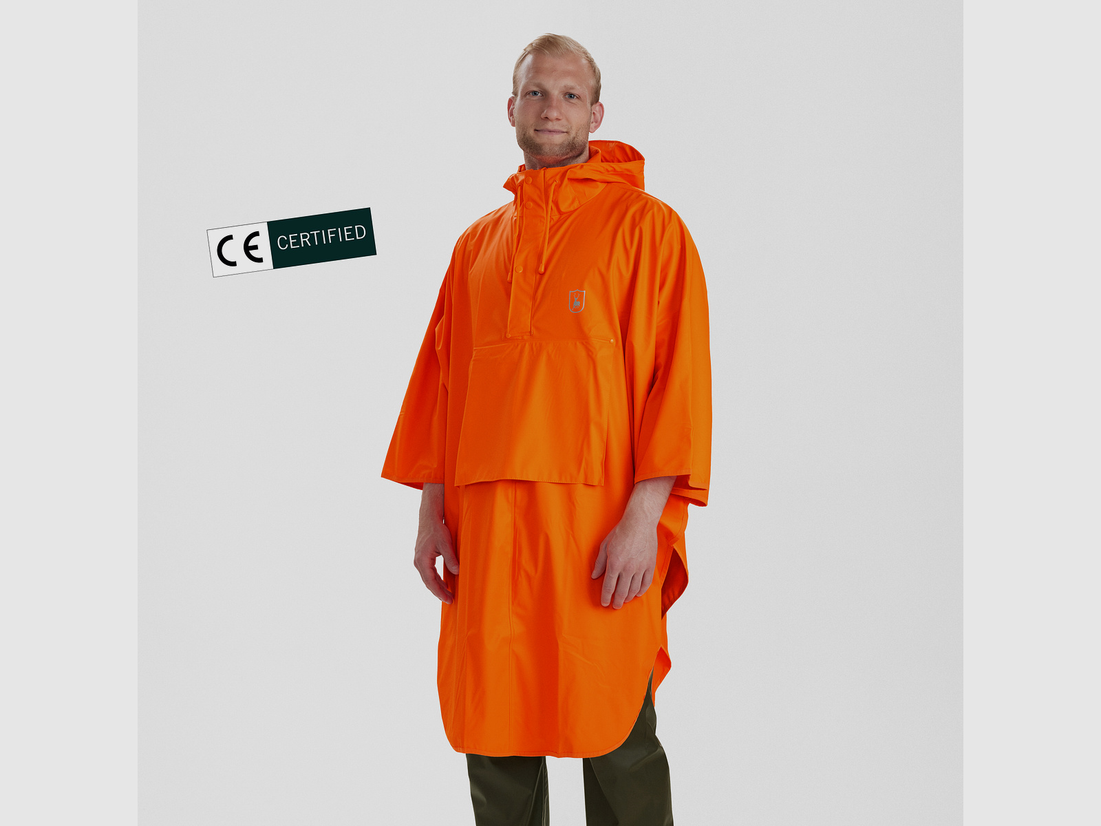 Hurricane Poncho deszczowy - Pomarańczowy - Rozmiar: 2XL/3XL/4X
