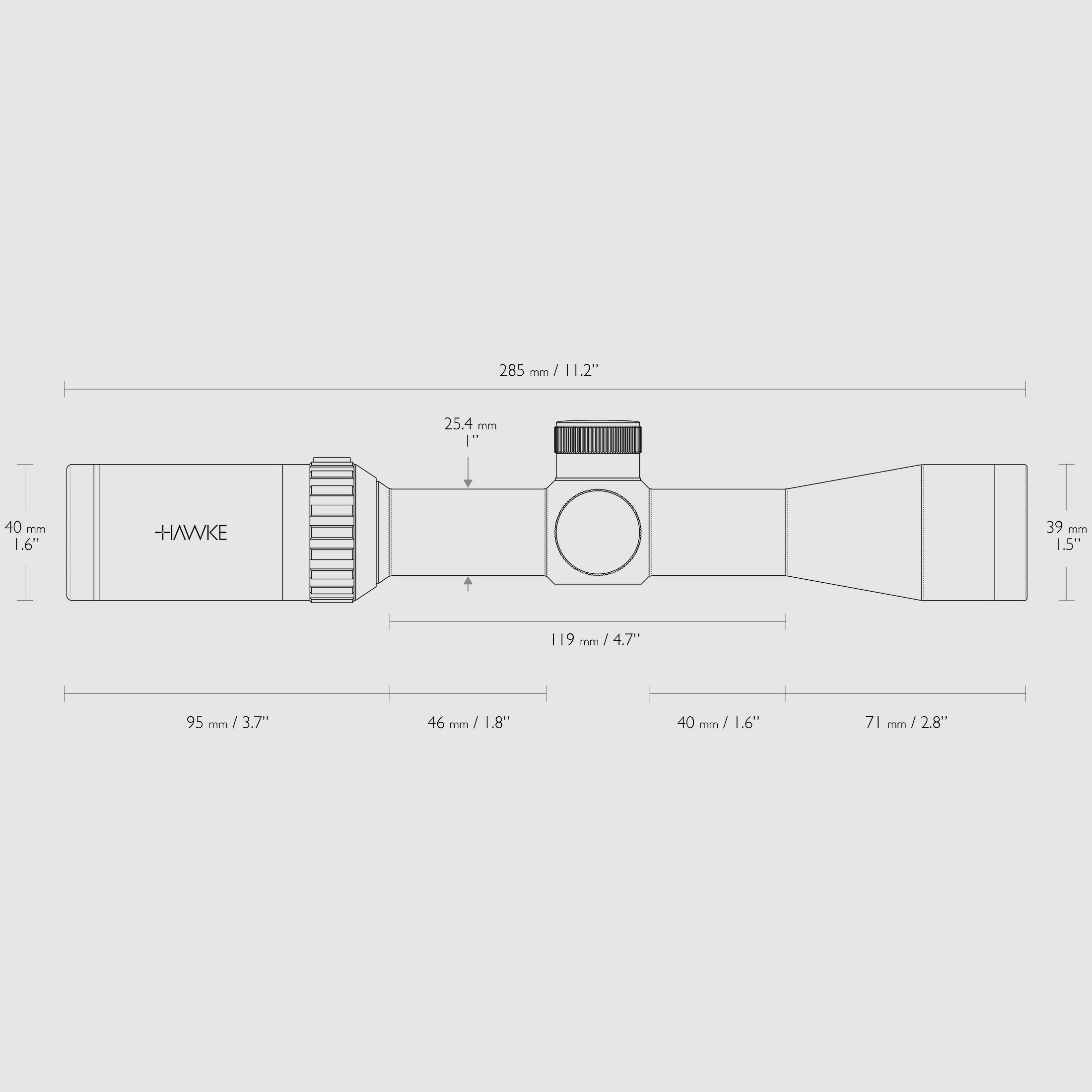 HAWKE 14110 Zielfernrohr VANTAGE 2-7x32 30/30 Duplex Absehen Wasserdicht