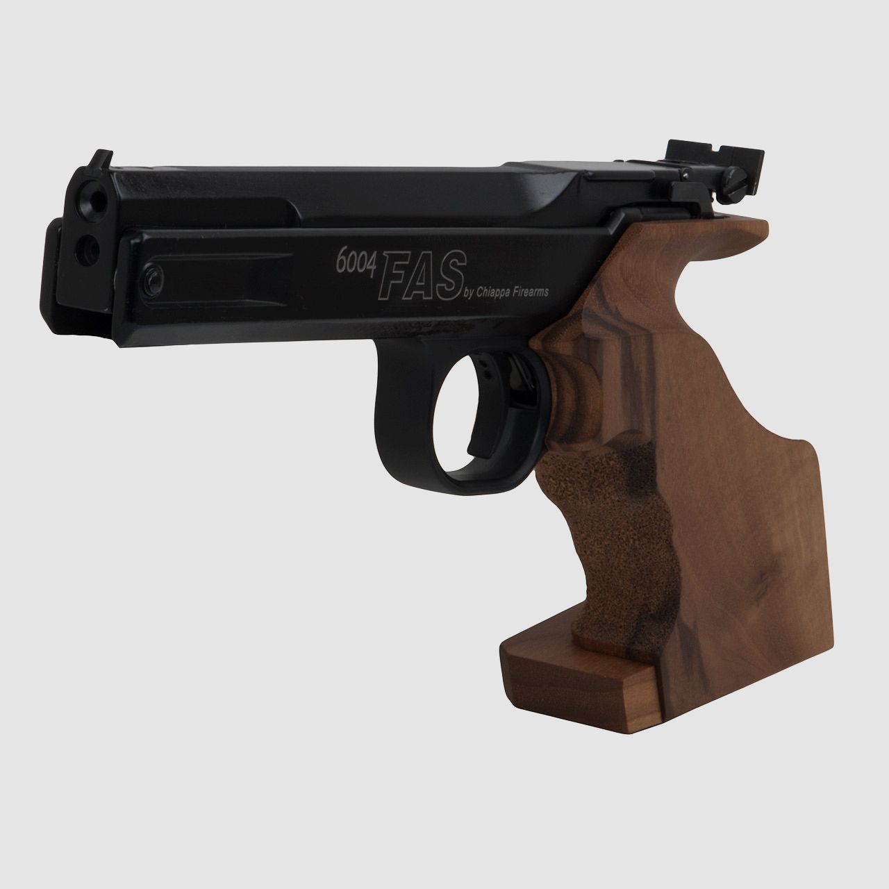 Matchpistole Chiappa FAS 6004 Match 7,5 Zoll LauflĂ¤nge langer Holzgriff Kaliber 4,5 mm (P18)
