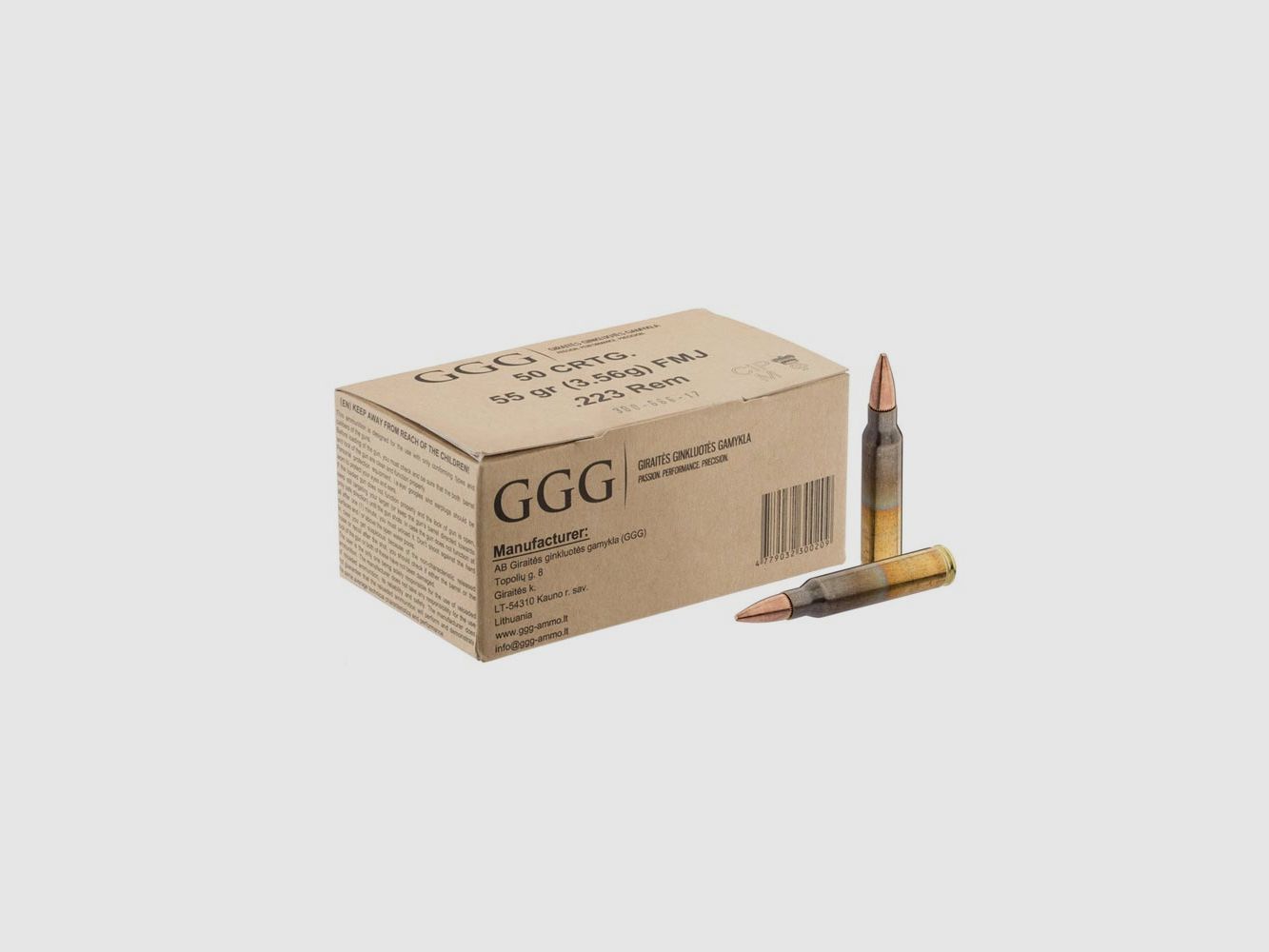 .223 REM GGG 55gr FMJ x50