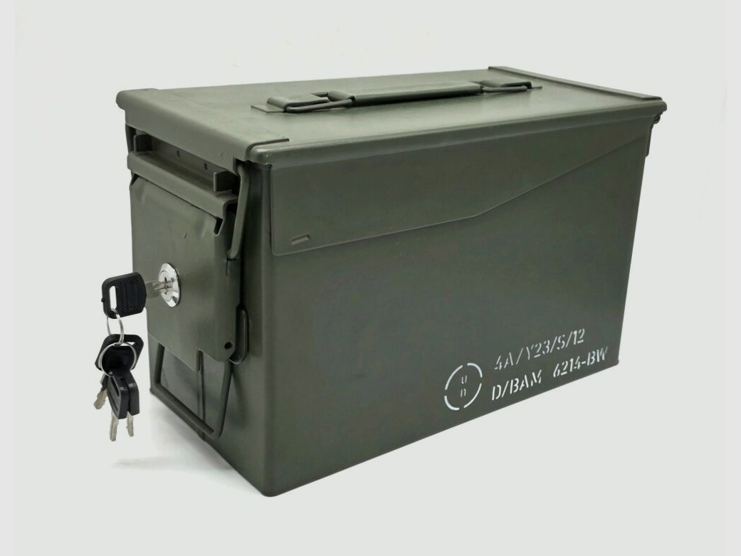 BW Original cal.50/5,56 Munitionskiste, Wasserdicht, Aufbewahrungskiste abschließbar!