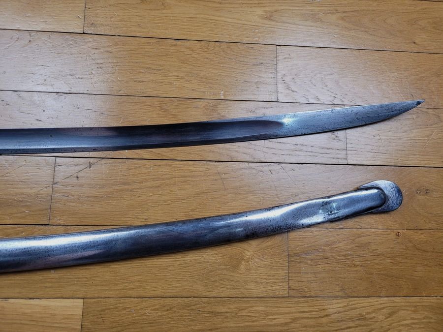Sabre d&rsquo;Officier de cavalerie légère Mod. 1822 non modifié 1882 Klingenthal 1831 – 9° Chasseurs à Cheval Fourreau du règlement 1822 – TBE, image 7 sur 27