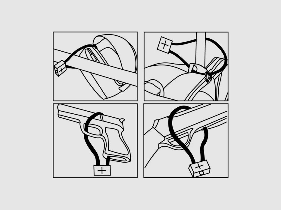 Stalen kabelslot, met 2 sleutels, lengte: 36 cm