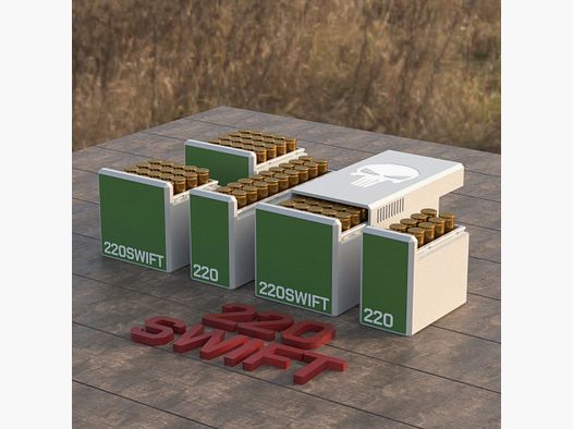 Filamelt Munitionsbox / Ammo Box .220 Swift – Patronenbox für 50 Schuss, Made in Germany