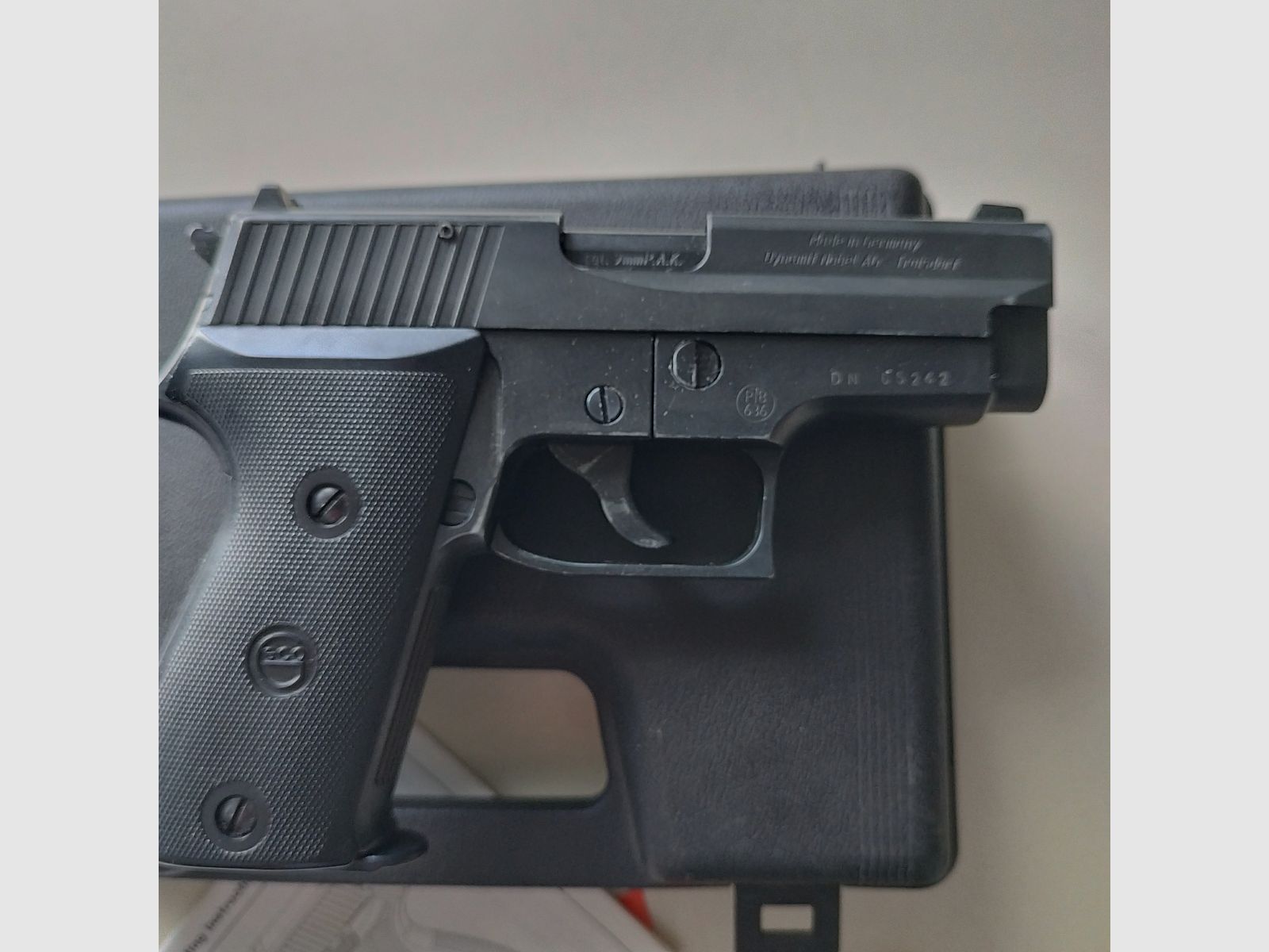 Geco Mod. 225 - 9mm P.A.K. - SRS pistol with box PTB