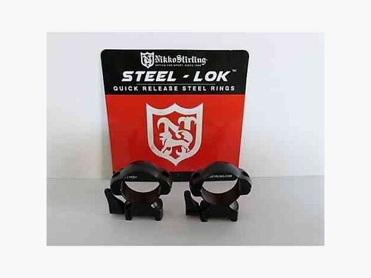 Nikko Stirling detachable 1″ mounts for high Weaver rail