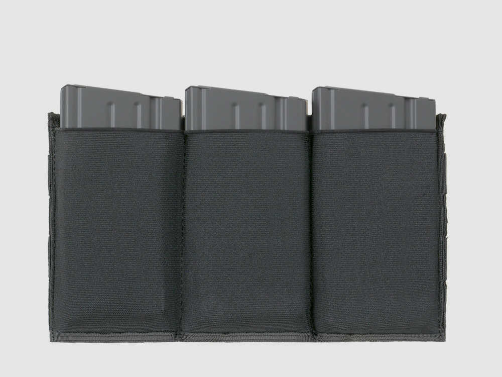Elastic Triple SR25/M14/SCAR-H/HK417 Magazine Pouch - Black