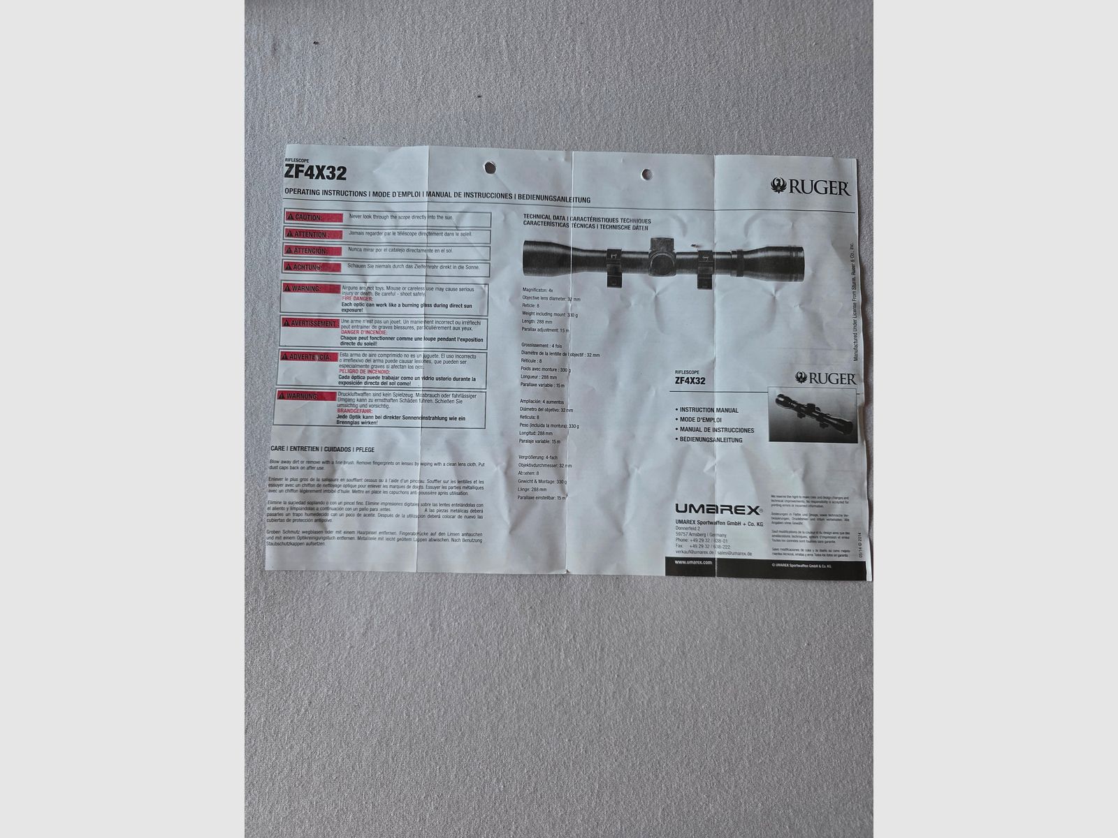 Luftgewehr Ruger Air Scout Rancher Kit - 4,5 mm Diabolo (P18)