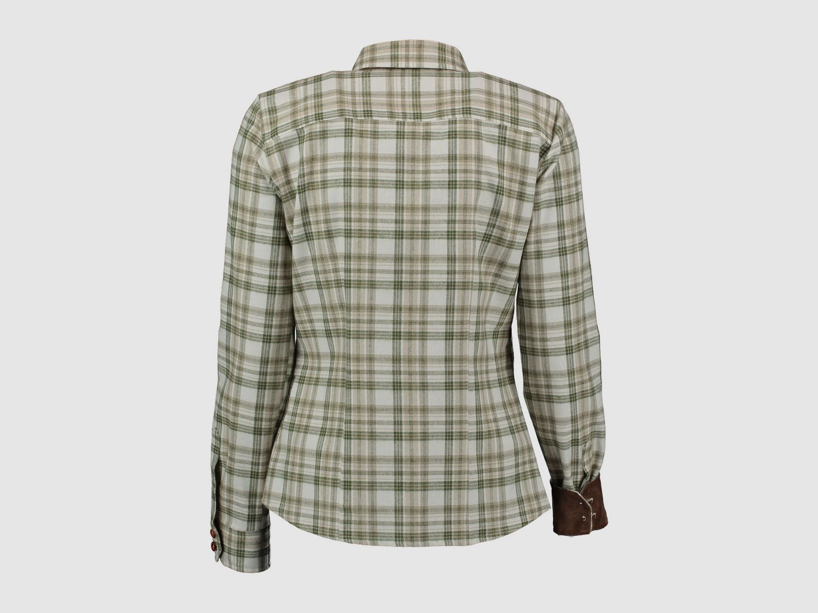 Tom Collins camicia da donna in flanella a quadri – oliva, immagine 2 di 2