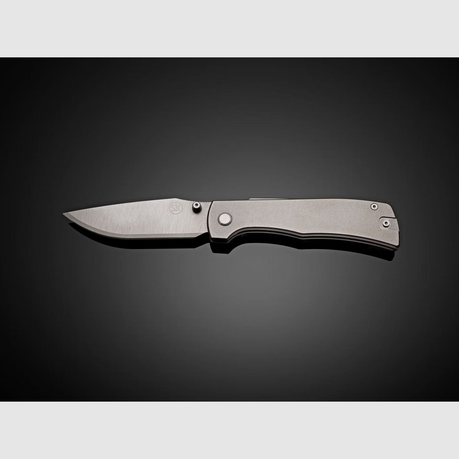 Sandrin Messer Monza titanium, Wolframcarambit Klinge mit 71 HRC Härte