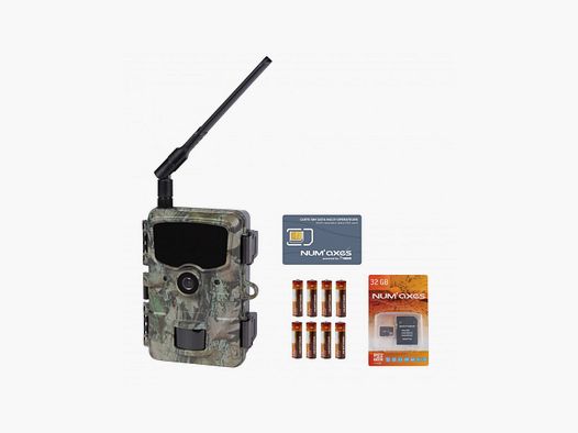Pack piège photographique Num'axes PIE1061 camo + piles + carte SD + carte sim