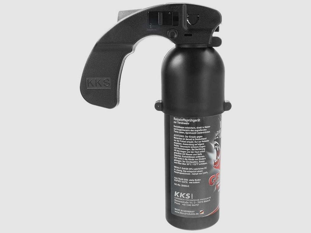 Gaz pieprzowy KKS Grizzly Vesk Pepper OC. Gel zawartość 4.0 mln SHU 20.00% OC HJF Police Pistol Grip niepalny - poj. 400ml, zdjęcie 2 z 4