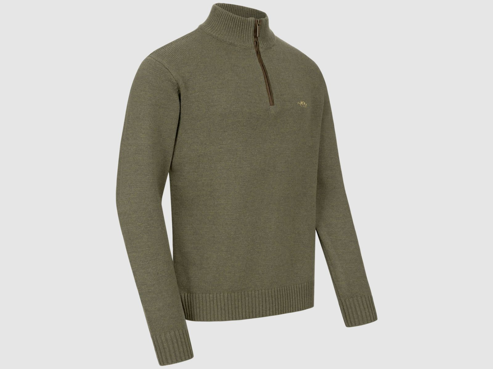 BLASER Herren Woll HZ Sweater Oliv