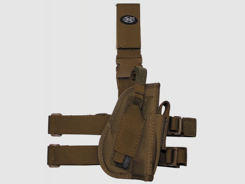 Pistolen Holster f. Kurzwaffe RECHTS Coyote / Beige - Beinholster Futteral