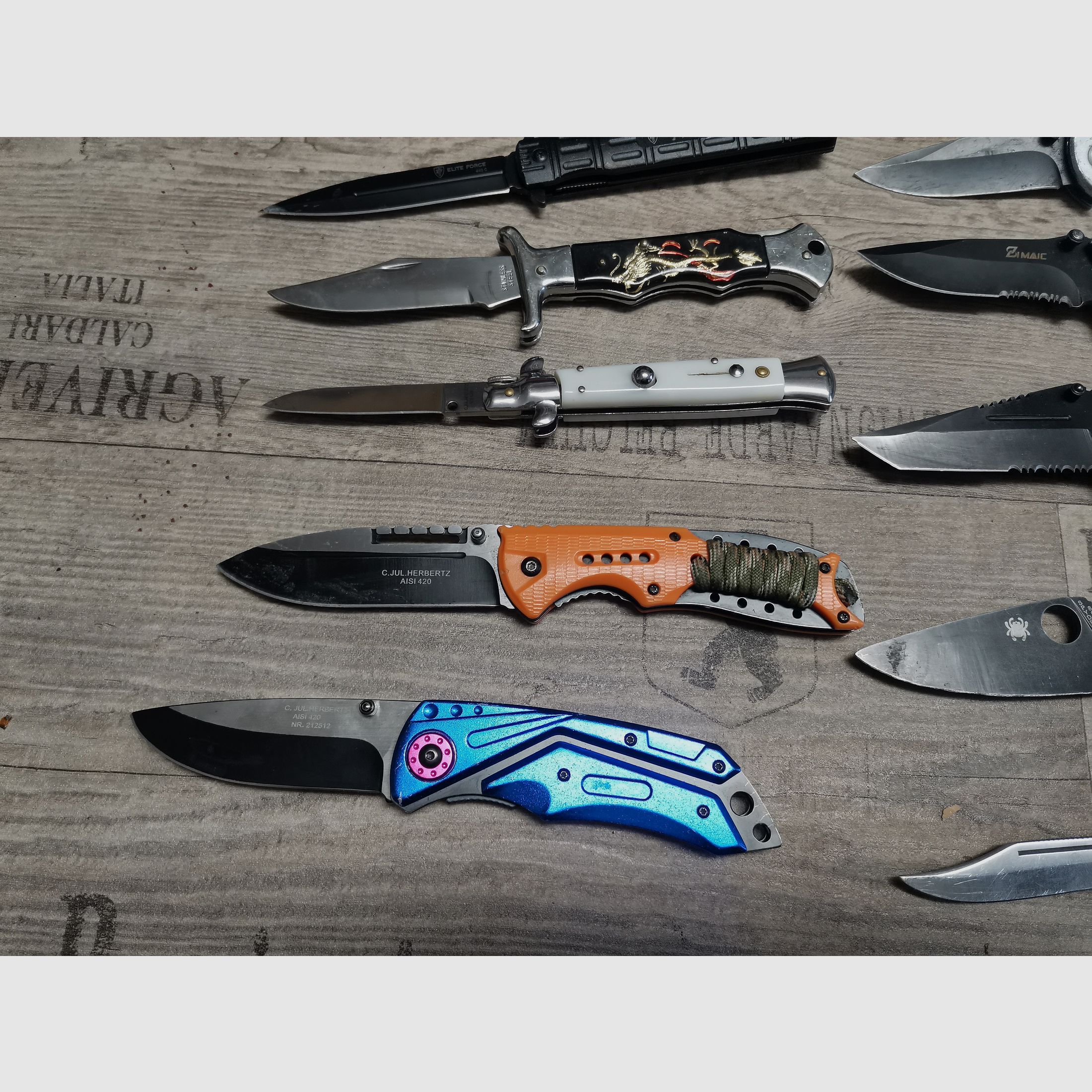 Messer Konvolut Böker Haller Herbertz etc. Karambit Einhandmesser Dolch Springmesser