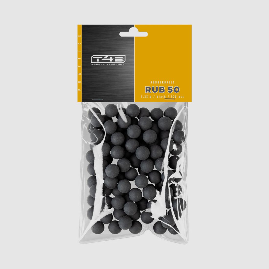 T4E Practice RUB rubber balls 100 shots caliber .50