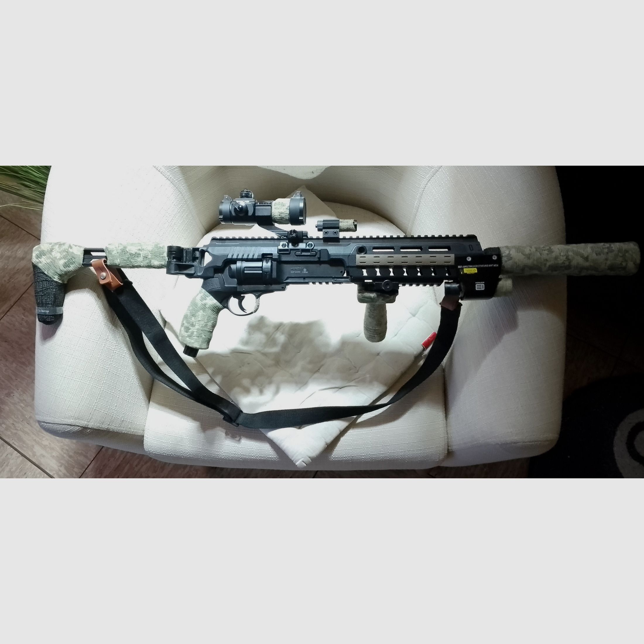 T4e HDR50 Tactical Sniper kit  Rot Grün Punkt Pfeffer Gummi geschosse RAM Paintball Markierer Cal .50 Set Lampe CO2 Kapseln Anschlagschaft carbine