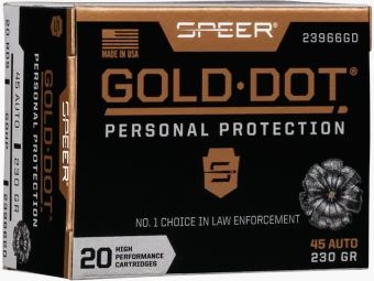 Speer Gold Dot Protezione Personale .45 ACP 230GR GDHP 20 cartucce