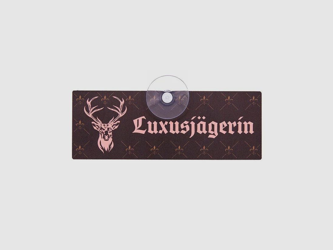 Wilde Hilde Autoschild mit Saugnapf - Jägerin