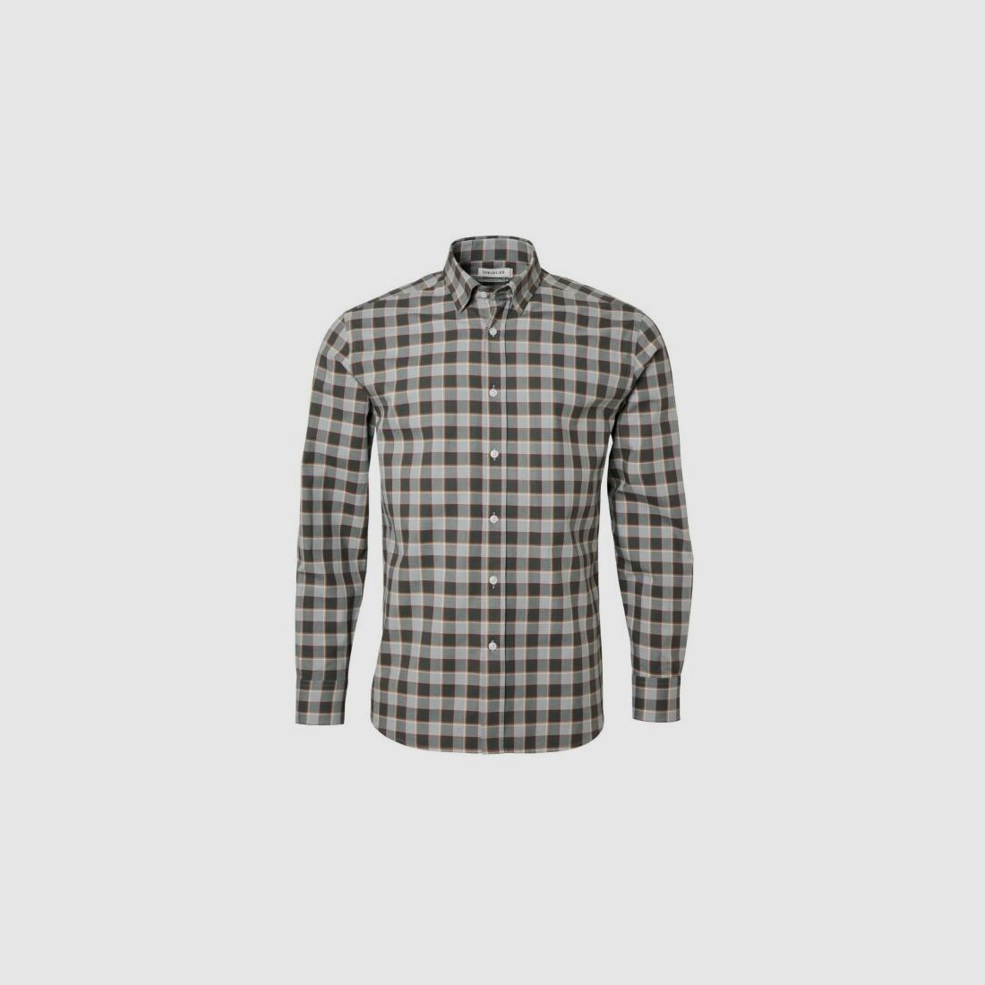 Chevalier Herrenhemd Belmont Grey Melange Checked