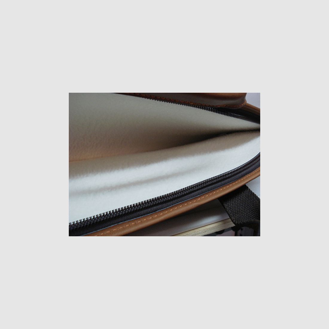 Tourbon van licht Engels leer - 129 cm lengte