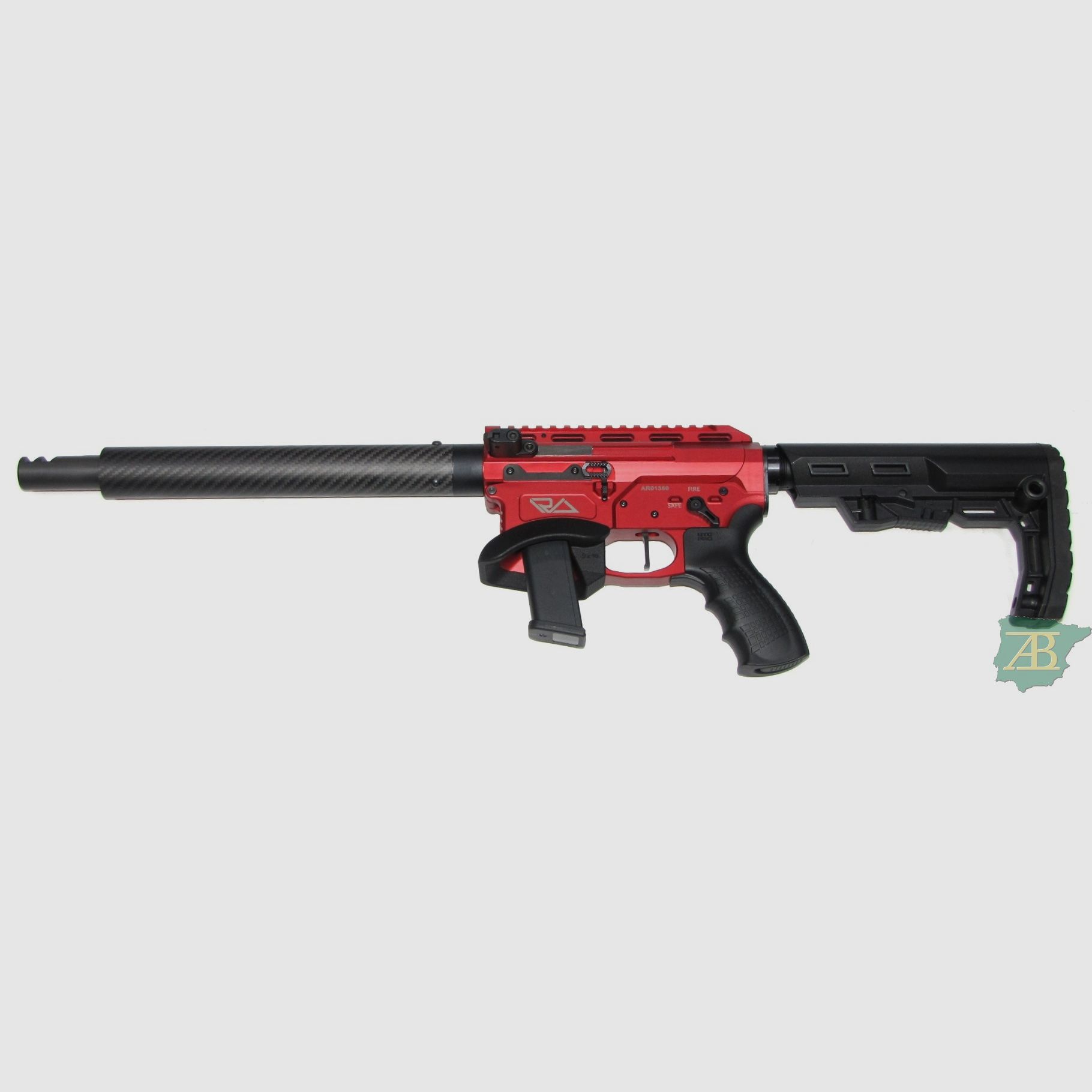 Selbstladebüchse REVO ARMS AR9 BLACK / RED RAPTOR 12,5″ 9 MM PB, Bild 7 von 7