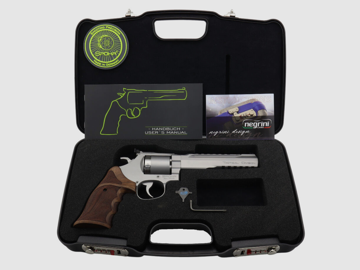 Revolver SPOHR Tactical Division en acier inoxydable de 6 pouces fabriqué en Allemagne 6"