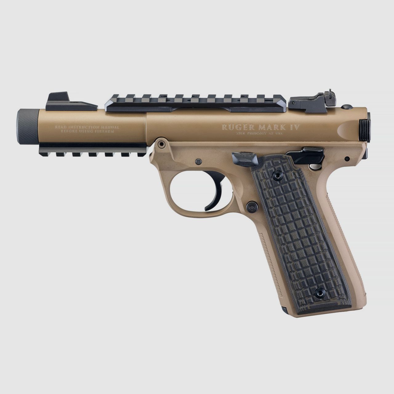RUGER PISTOL MARK IV 22/45 TACTICAL – DAVIDSON'S BROWN CERAKOTE