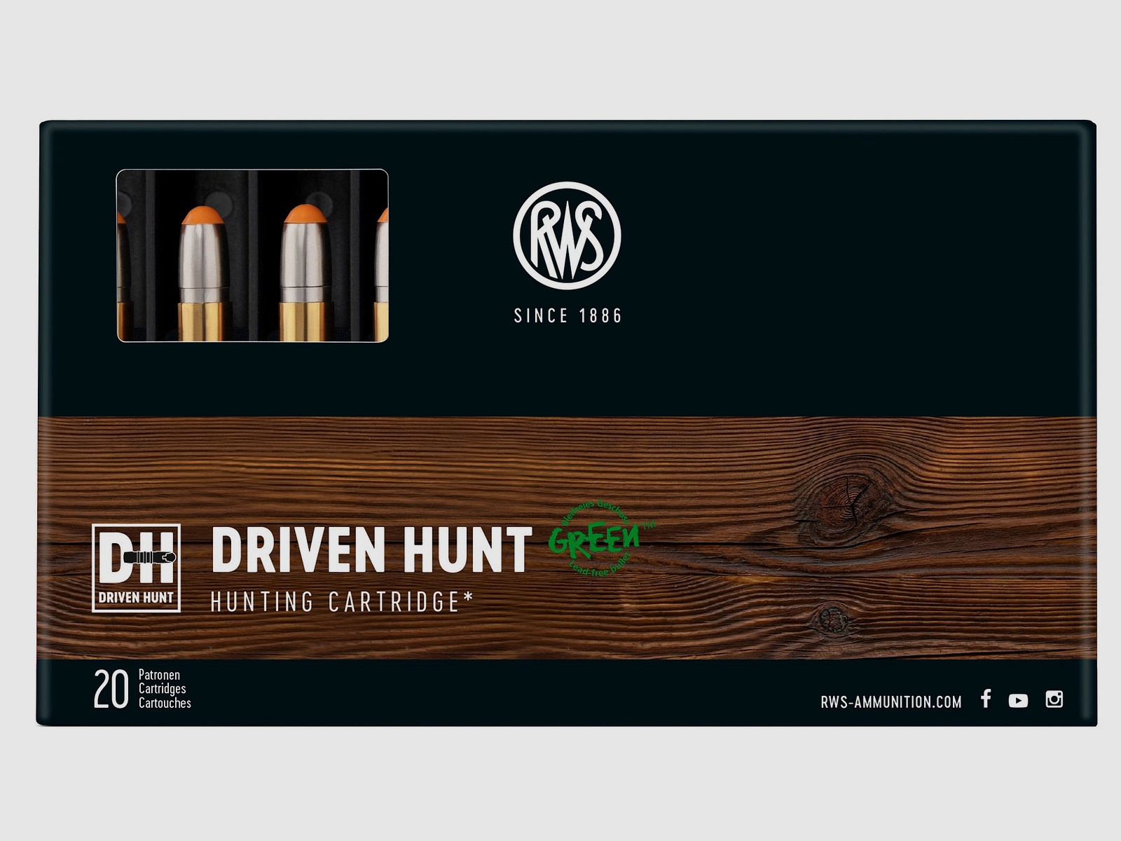 RWS Büchsenpatronen Driven Hunt .308 Win. 165 grains