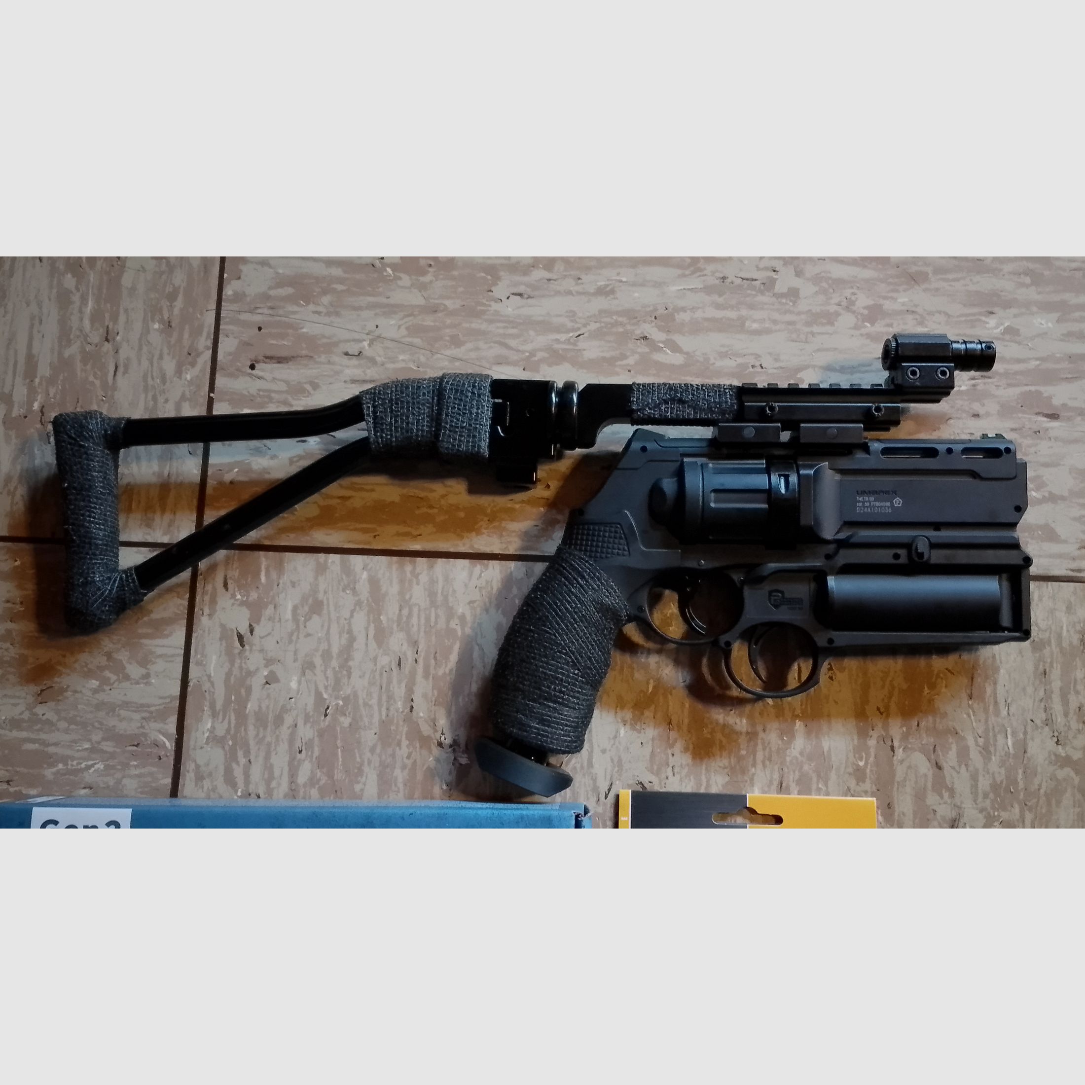 T4E Tr50 RAM .50 Set Pfeffer Launcher Alu Schulterstütze Klappschaft Rot Punkt Visier Zubehör Hdr50 neuwertig optional Vordergriff 