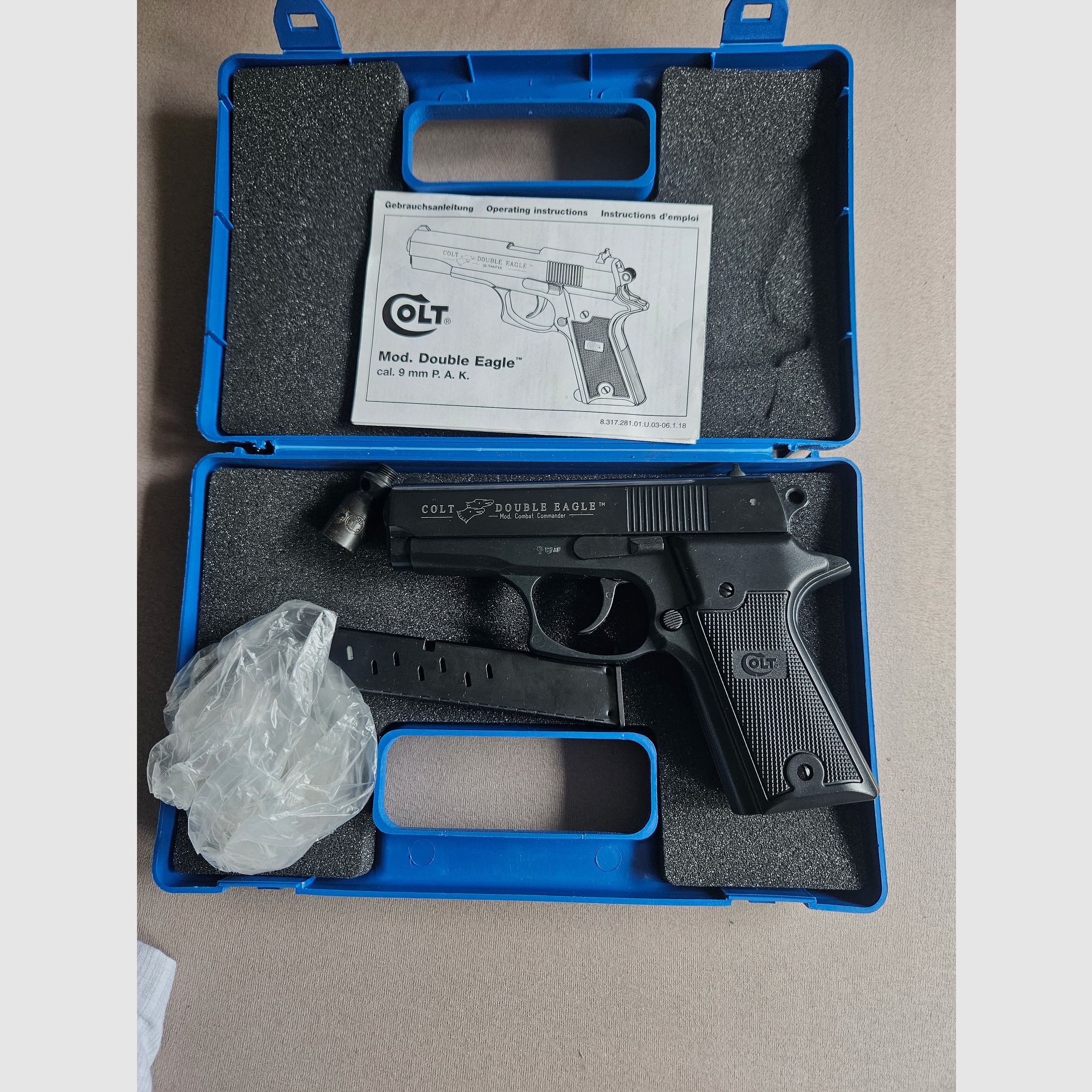 Colt Double Eagle Combat Commander Schreckschusspistole Gaspistole brüniert