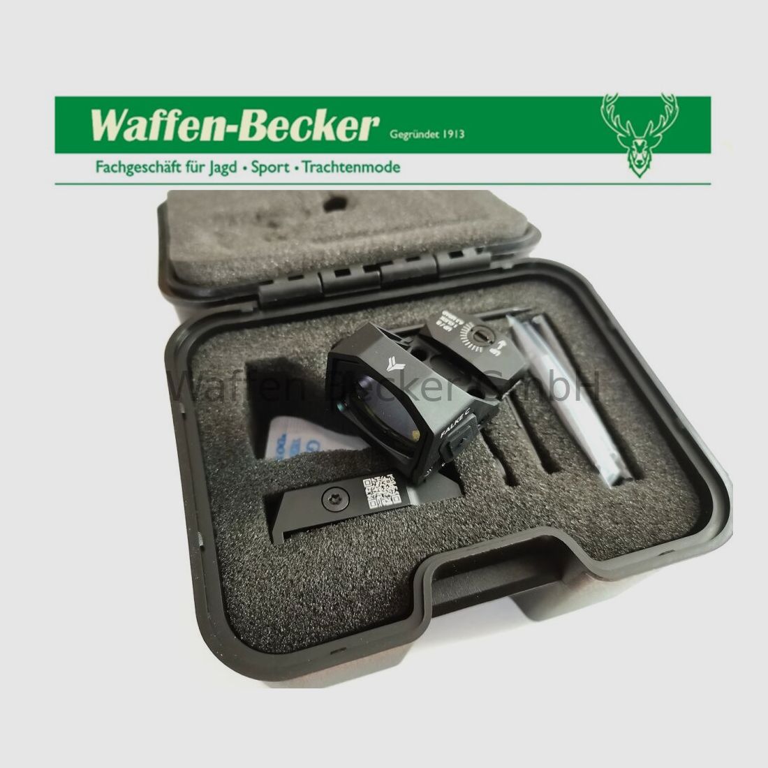 Schmeisser (Waffen Schumacher) AR15-9 S4F Sport Dynamic PCC Kal. 9mm Luger 10,5" grijs + Falke "C" Red-Dot