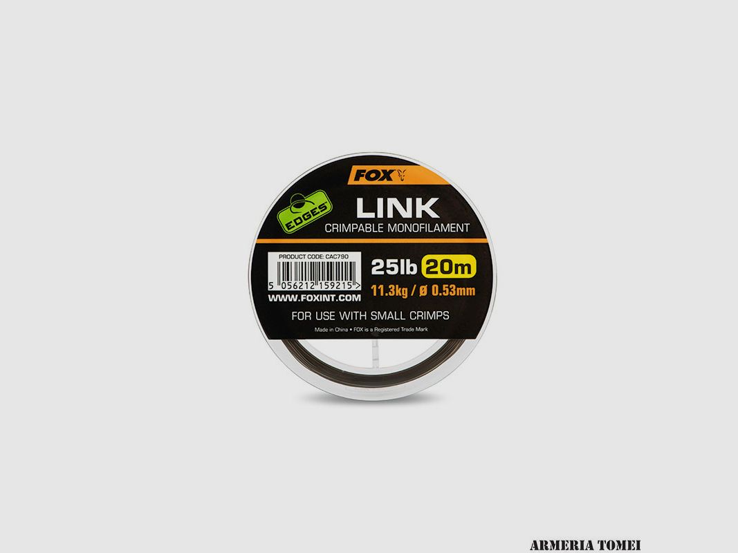 FOX – EDGES™ LINK CRIMPBARES MONOFILAMENT 35lb 20m 15,9kg / ø 0,64mm, Bild 1 von 3