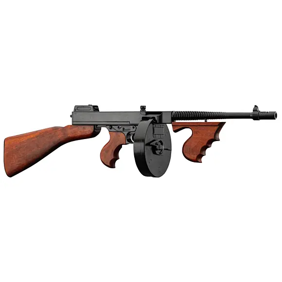 Decoratieve Denix-replica van het Thompson-machinegeweer M1928 - Thompson M1928 trommelmagazijn, afbeelding 1 van 4