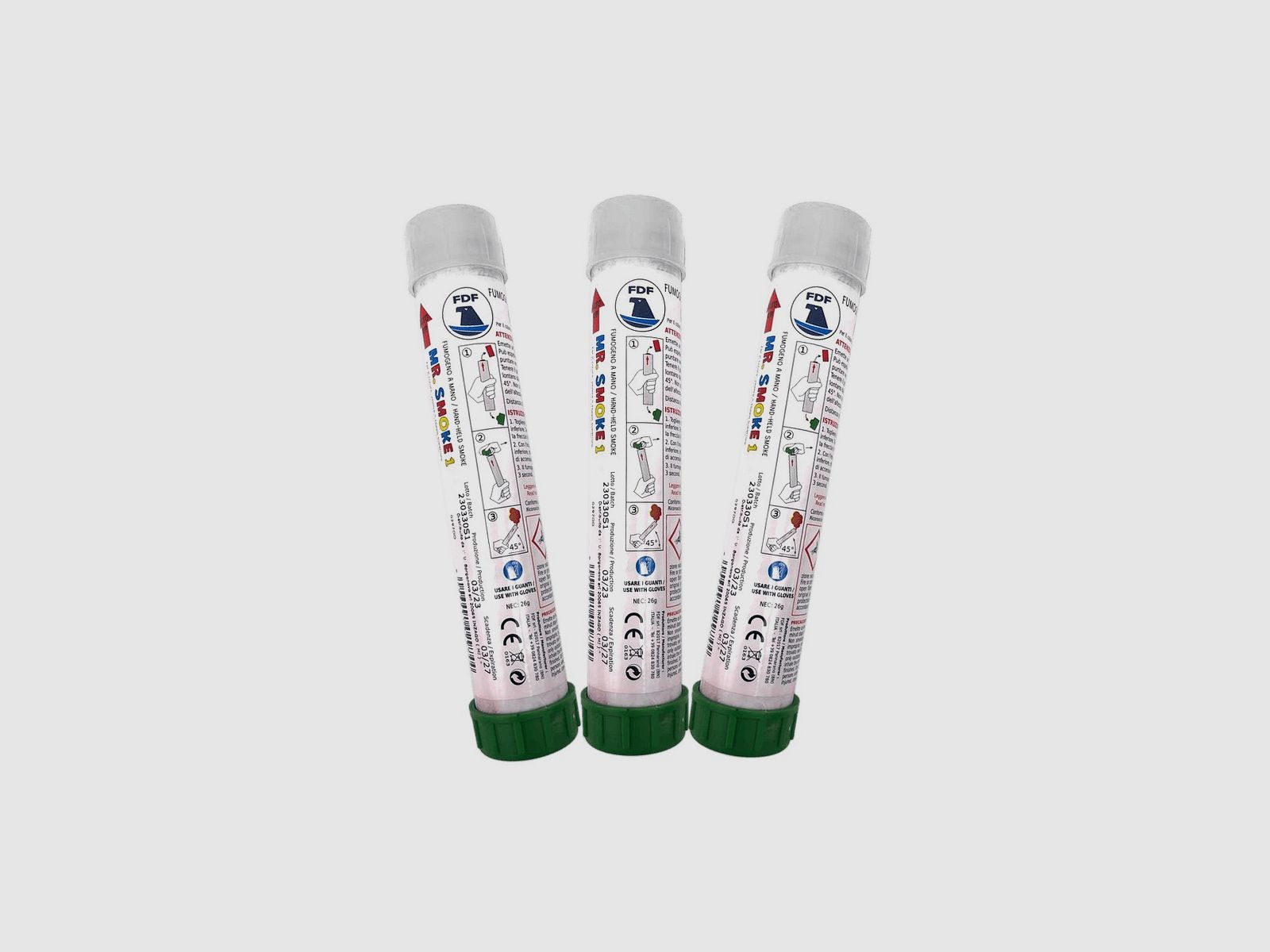 Rookgranaat T1 V°D kleur Wit 3 stuks, afbeelding 1 van 2